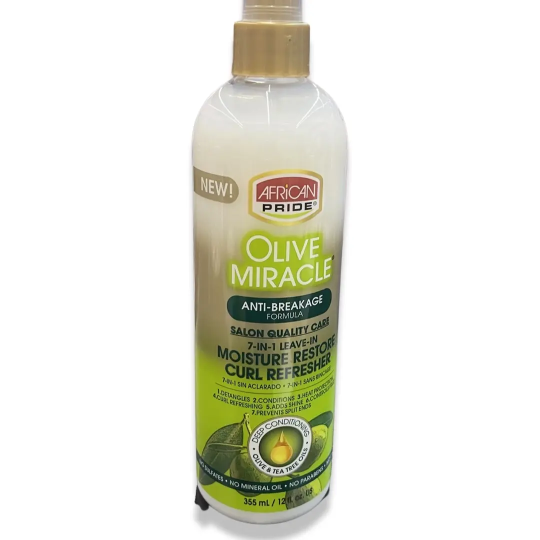 African Pride Olive Miracle Moisture Restore Curl Refresher 12oz