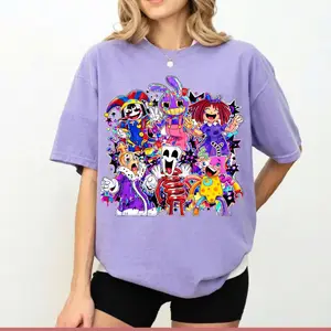 Comfort Colors The Diigital Circus Shirt, Jax Pomni Gangle Caine Ragatha Zooble Bubble Tadc Tee, Gift For Fan, Unisex Short Sleeve Tee, Classic Streetwear