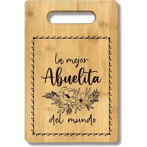 Abuela Gifts, La Mejor Abuelita Spanish Grandma Bamboo Cutting Board Decor, Latino Best Grandma Birthday Christmas Mother's Day Gift