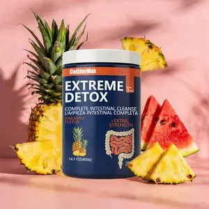 CellJuvMax Extreme Detox Powder Pineapple Flavor - Natural Ingredients for Complete Intestinal Cleanse & Detoxification