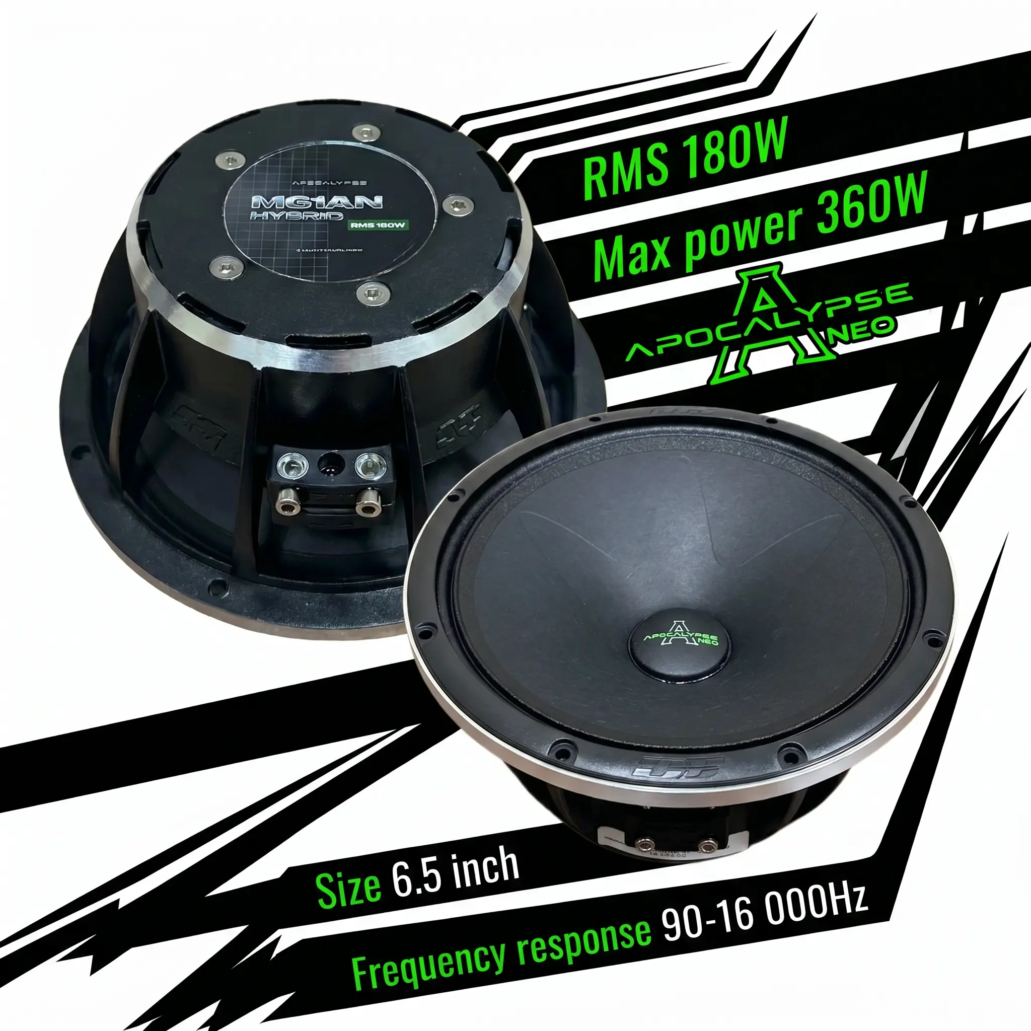 Apocalypse AP-M61AN Hybrid | 6.5" NEO Ferrite Mid-Range Speakers (Pair)