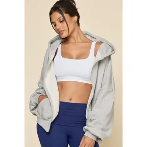 Zip Cloud Hoodie - Heather Grey