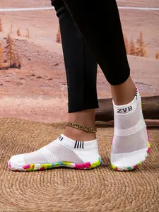 Outdoor Breathable Five-Finger Shoes, Unisex Beach Water Hiking Shoes, Wide Head Design, Elastic Knit Fabric, Non-Slip Rubber Sole, Water Aqua Shoes