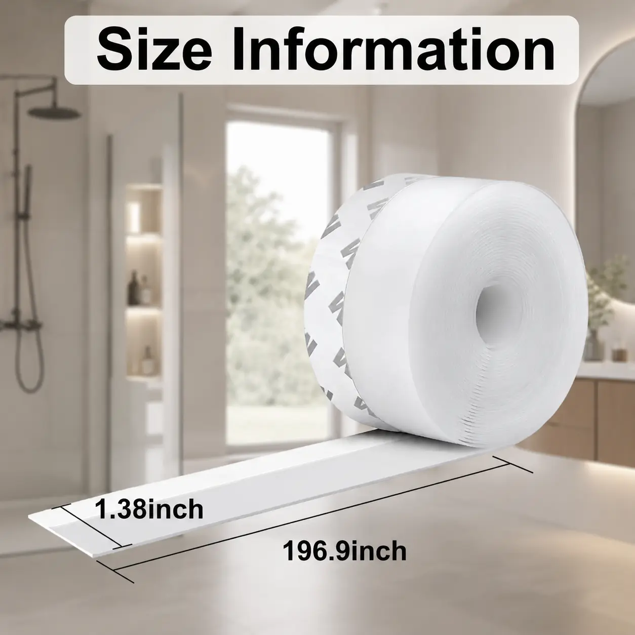 YF Adhesive Sealing Tape - 32.8Ft x 1.38in Weather Stripping Draft Stopper for Doors, Windows