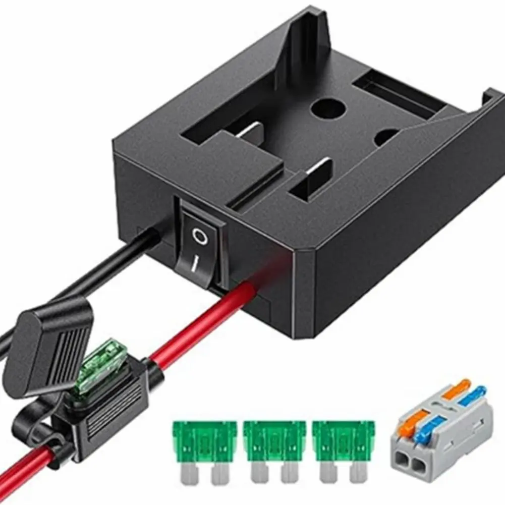 1 Pack Power Wheel Adapter for Milwaukee M18 Battery Adapter 18V Power Wheel Battery Conversion Kit with Switch, Fuse & Wire Terminals, 14AWG Wire, Power Connector for DIY Rc Car Toys and Robotics