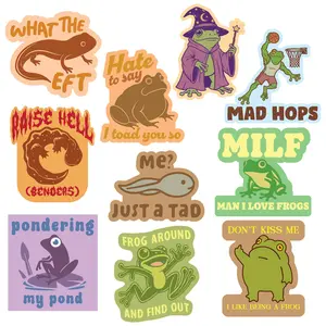 Amphibians Sticker Extra Large Stickers for Adults Funny Adhesives with Memes Funny Stickers with Colorful Graphic Decals Funny Animal  Multi