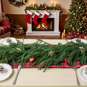 Christmas Norfolk Pine Natural Holiday Tree for Festive Decorations and Celebrations in Kitchen Settings Natural Material Ideal for Festive Atmosphere Real Touch Garland