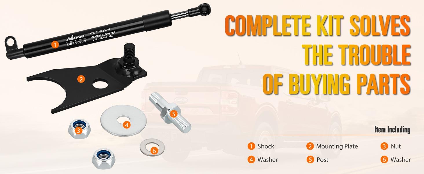 Nilight Pickup Tailgate Assist Shock Accessories for 99-06 Silverado Sierra, Truck Tail Gate Lift Assist Tailgate Shock Damper fit for Chevrolet Silverado GMC Sierra 1999-2002 2003 2004 2005 2006