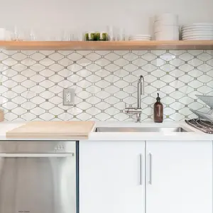 STICKGOO 10 Sheets Peel and Stick Backsplash, Marble Look PVC Mixed Metal Gold Kitchen Backsplash, Stick on Backsplash Wall Tiles for Kitchen, Bathroom, RV