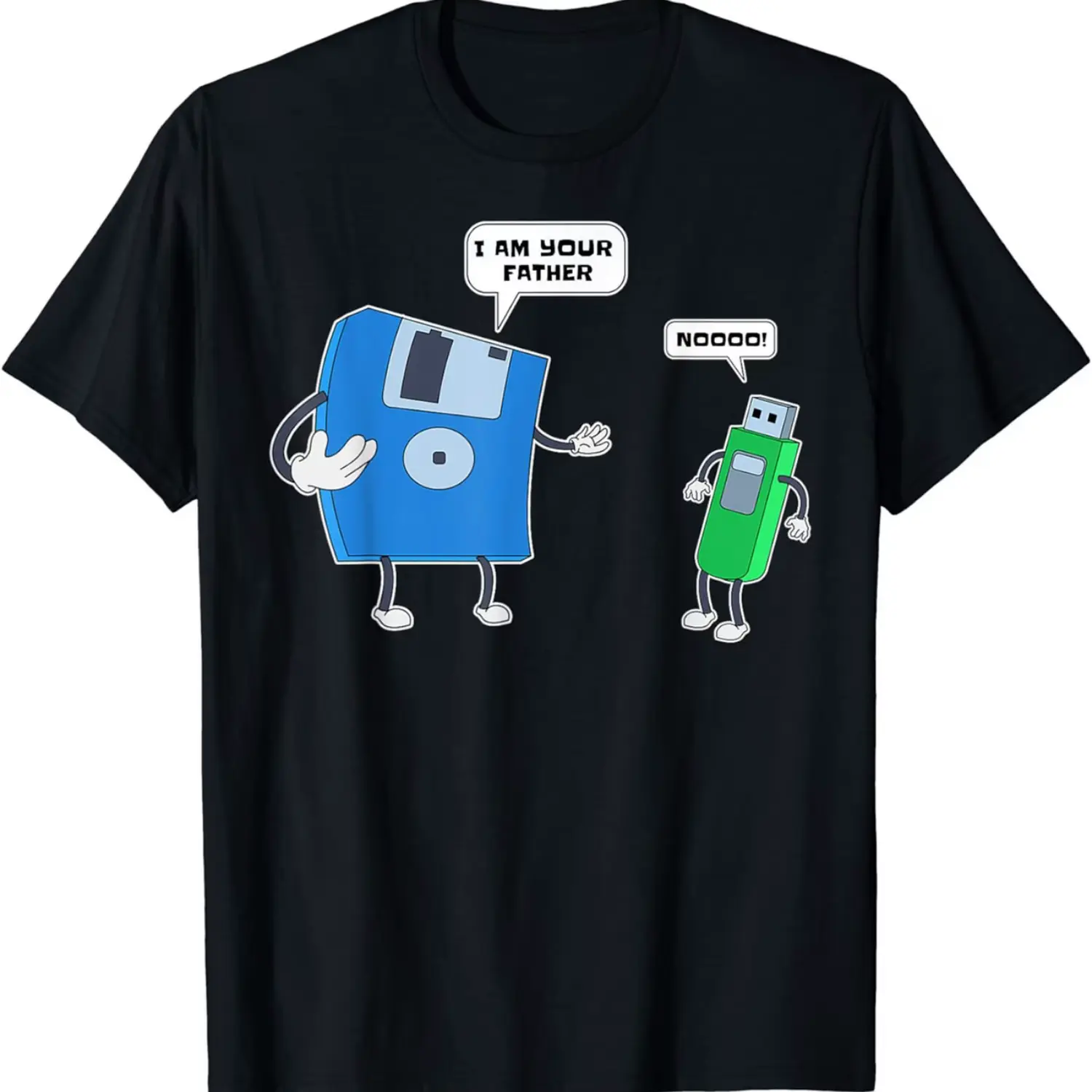 Father & Son Floppy Disk Engineer T-Shirt | Computer Engineering Men's Apparel