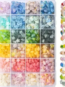 800pcs Soft Multicolor Beads Set, Includes Glitter, Heart/clover-Star Cut, Matte Foil Colors, DIY Jewelry Making, Bracelets, Keychains, DIY Mix Beads, Bead Assortment