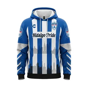 Blue & White Pachuca Heritage All Over Printed Hoodie – Hidalgo Pride Streetwear