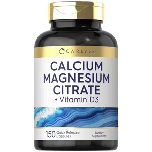 Carlyle Calcium Magnesium Citrate with Vitamin D3 | 150 Capsules | Non-GMO & Gluten Free Supplement
