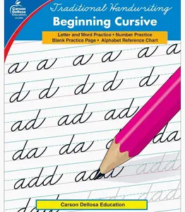 Carson Dellosa Beginning Cursive Handwriting Workbook, Traditional Writing Book With Number and Letter Tracing and Sight Words Practice, Classroom or Homeschool Curriculum   Paperback – October 1, 1999