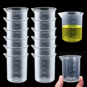 3.38oz/100ml Measuring Cups Utensils, Kitchen Gadgets, PP Thickened Measuring Cups, Graduated Plastic Beakers, Liquid Measuring Cups Multi-functional Graduated Cups for Kitchen Lab