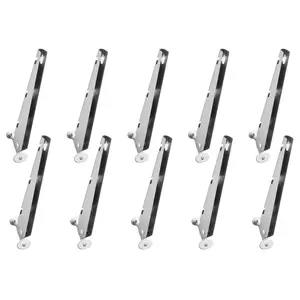 VEVOR Barbed Wire Arm, 10 Packs 12.2 in Fence Post Extender, Flat or Surface Mounted, Galvanized Steel Fence Height Extender, Protect Privacy and Prevent Pets Jumping Off, for Outdoor Wood Concrete Fences