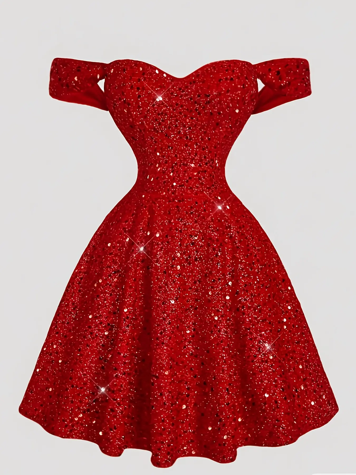 Elegant One-Shoulder Sequined Shiny Bodycon Fit Fashion Dress, Classy Dresses, Evening Gown Dress, Heart Neckline, Shoulder Cut Out, Party Wear, Formal Wear, Christmas, Wedding, Birthday Parties, Elegant Party Apparel, Womenswear