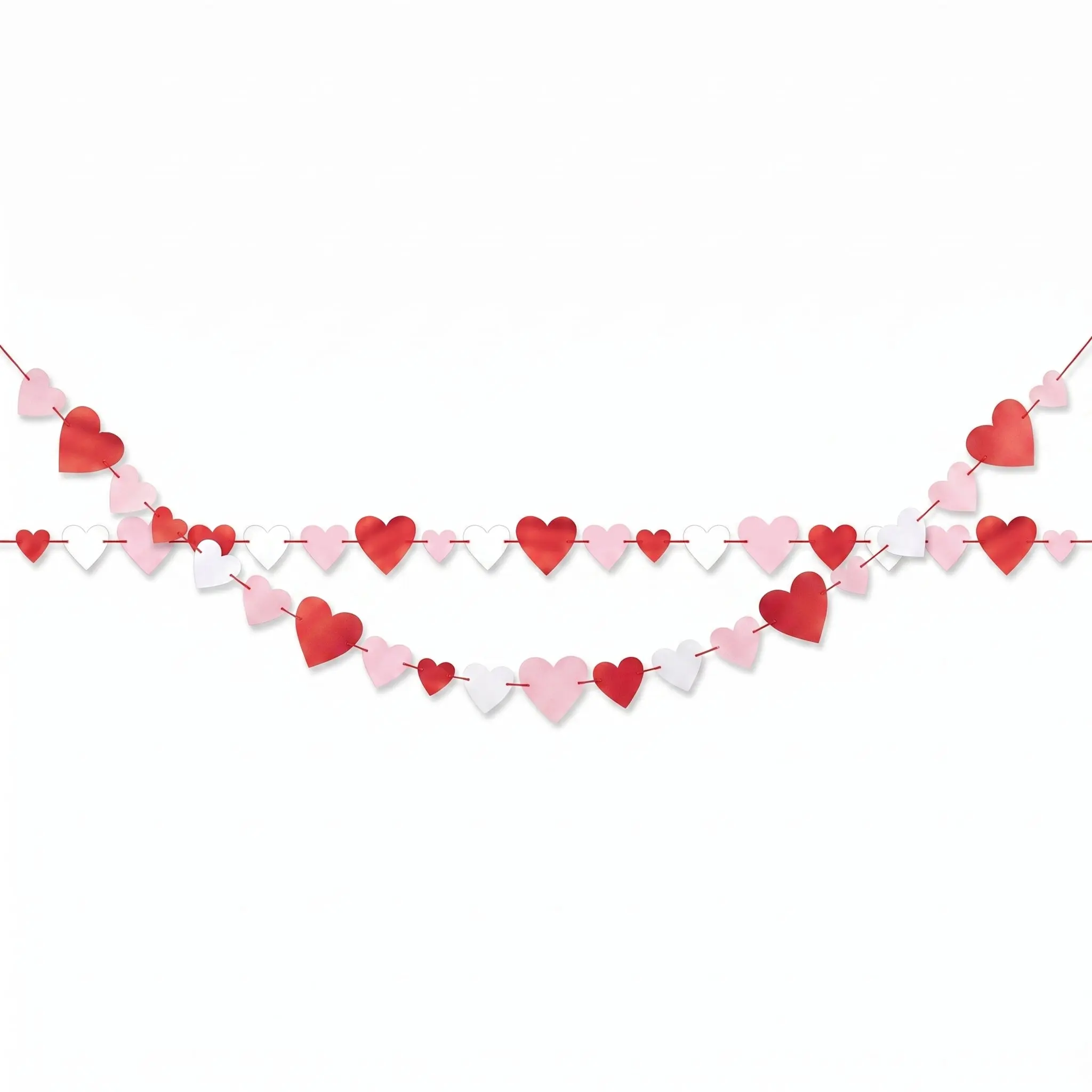 Valentine's Day Heart Garland Decoration, 12-ft