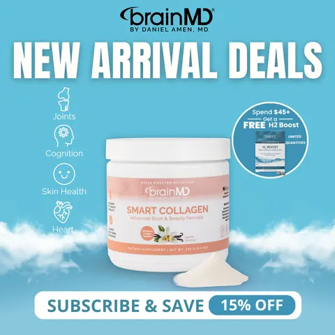Smart Collagen | BrainMD | 30 Servings Powder | Skin, Joint & Bone Health Support | Cognitive Function & Wellness Support | Porcine Collagen Peptides (PO/OG)