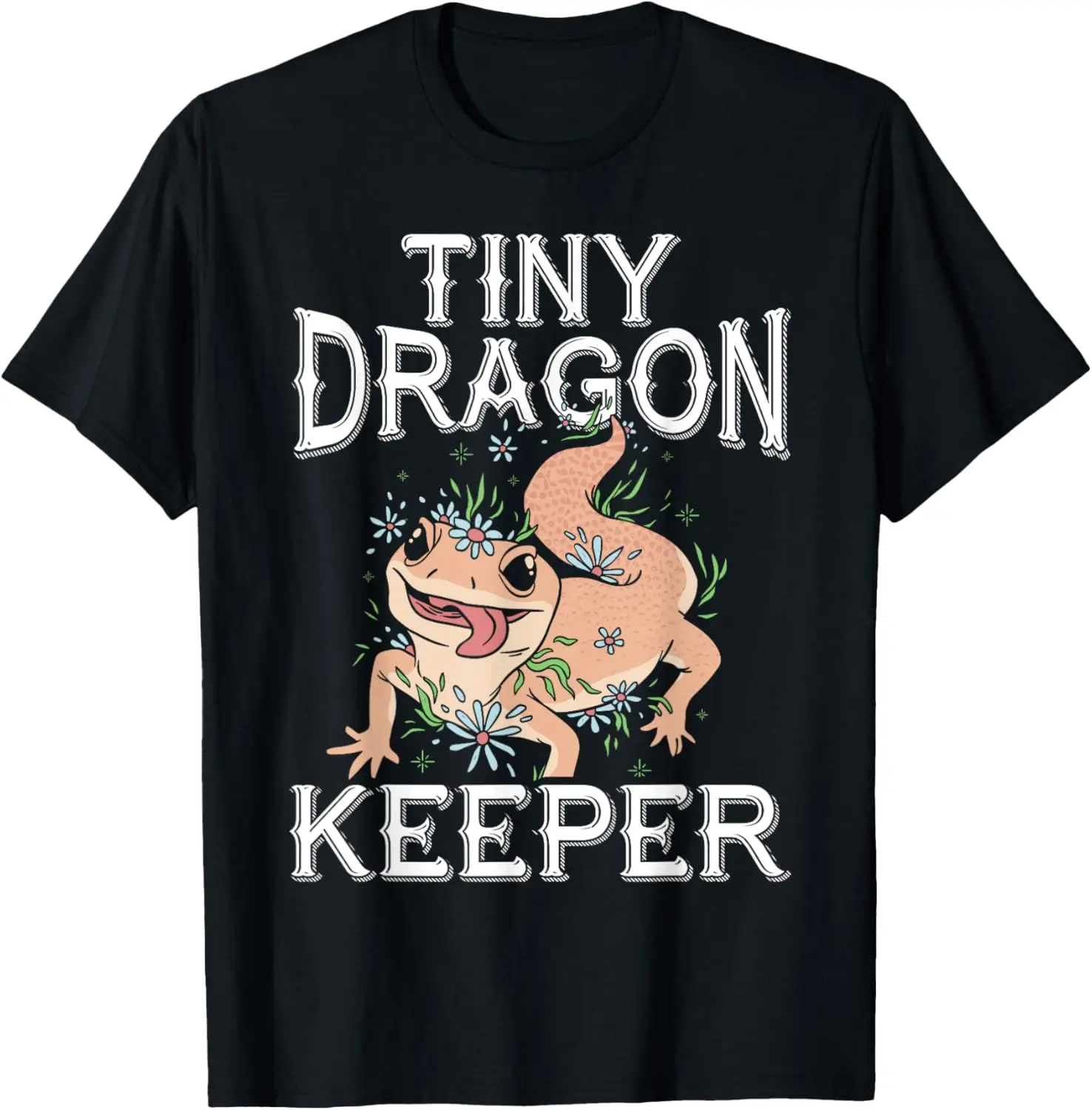 100% Cotton Tiny Dragon Keeper Leopard Gecko Lover Lizard Reptile T-Shirt
