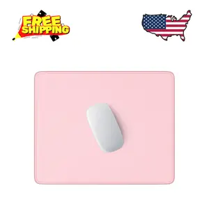 Premium-Textured Square Mouse Pad 10.2 x 8.3 Inch, Stitched Edge Anti-Slip Waterproof, Pink