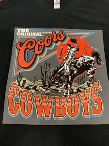 1 DTF Coors Cowboys  Ready to Heat Press Transfer