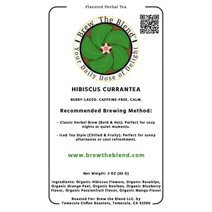 Garnessa Currant Ruby Bloom Herbal Tea - Caffeine-Free Hibiscus Rooibos Berry Blend - 3 oz Malaysia Origin