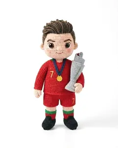 [CR7 FAN] Handmade Amigurumi Soccer Player Doll – CR7-Inspired Crochet Plush | Personalized Football Gift for Fans