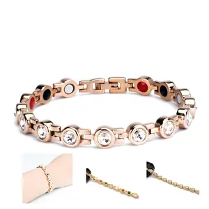 High-quality strong magnetic bracelet for women, 3500 Gauss magnets,  strength relieves hand discomfort, oxidation-resistant, skin-friendly and hypoallergenic, an excellent gift for Valentine's Day, birthdays and New Year.