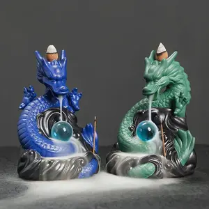 Creative Dragon Design Incense Burner, 1 Count Incense Waterfall Fountains Retro Home Decor Crafts, Perfect Gift (without Incense)