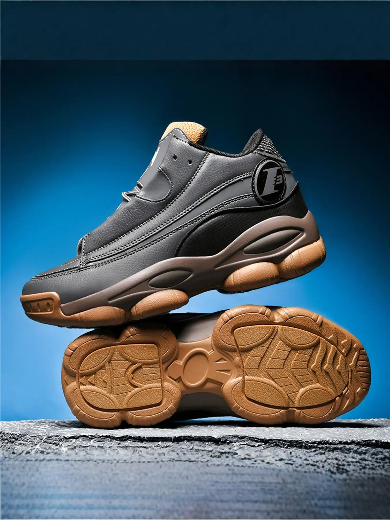 Men's Mid-High Top Athletic Stylish Basketball Shoes Hoop Shoe Running Sneakers, Comfortable Lightweight Sports Shoes, Durable Indoor Outdoor Basketball Trainers
