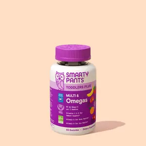 SmartyPants Toddler Plus Multi & Omegas Multivitamin for Growth & Development with 16 Daily Nutrients Including Omega-3 DHA & EPA