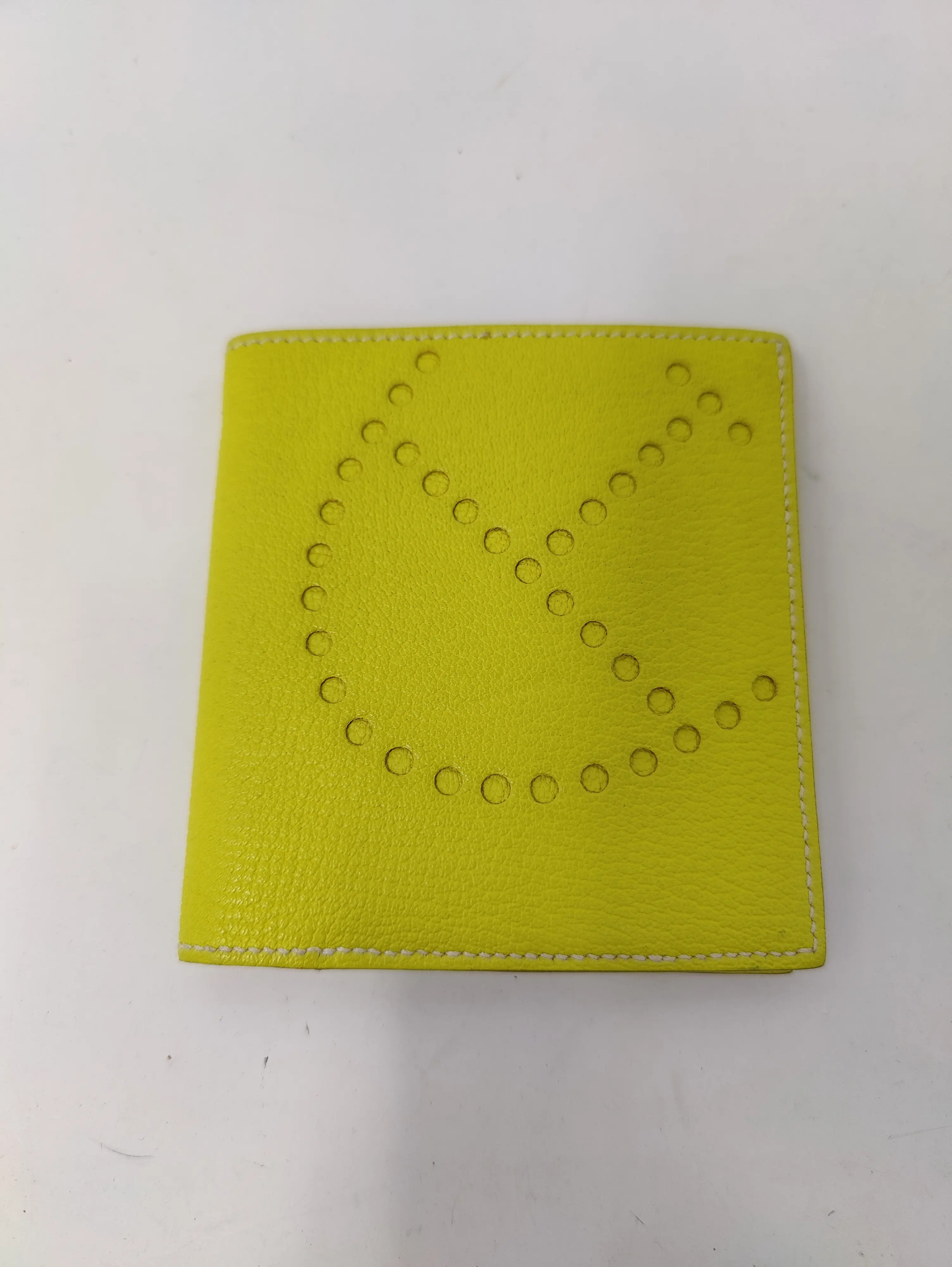 Pre-owned HERMÈS Clemence Leather Small Leather Goods Hermes Evelyne Bifold Compact Wallet AD501
