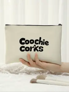 Creative Letter Snack Bag, Travel Organizer for Cosmetics & Emergency Snacks, Ideal Gift for Friends & Sisters, Fashionable Storage Pouch, Makeup Pouch