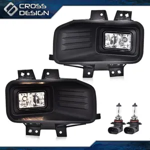 CROSSDESIGN Halogen Fog Lights Driving Lamps LH & RH Fit For 2018-2020 Ford F150 Pickup