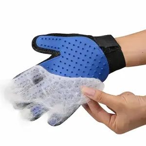 Pet Grooming Glove, Soft Five Finger Design Efficient Pet Hair Remover Brush For Dogs & Cats, Valentine's Day Gift