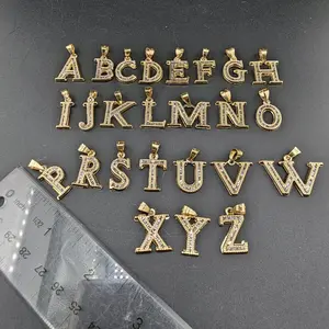 Gold Color Alphabet Letter Pendants for Jewelry Making - A to Z Initials Charms for DIY Projects and Custom Designs