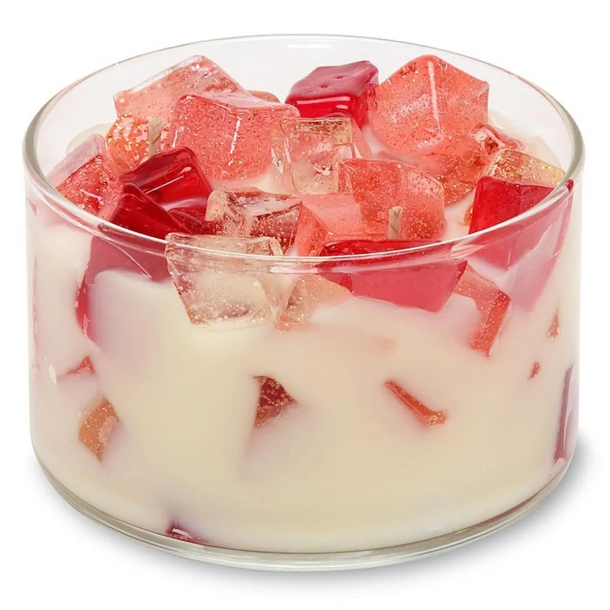 212 MAIN Creamy Scented Cherry Vanilla Bowl Candle - 9.5oz 2-Wick Glass Color Bowl Candle, Home Decoration Centerpiece, Festive Party Supplies Gift to Light Up Your Space