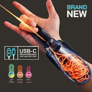 Spider Web Shooter Toys | Nightlit Spider Web Shooter with Flexible Flying Lines | USB-C Rechargeable Interactive Decompression Toys Color | Auto-Recover Decompression Toys