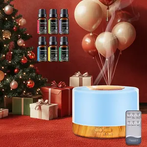 Ultrasonic Smart Diffuser Humidifier - 16.9oz Tank, Timer Modes,  7 Color Lights (Includes 6 Premium Essential Oils) air  purifier essential oil aroma diffuser d is ff user aroma aromatherapy oil Color-Changing