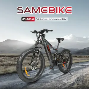 SAMEBIKE SPORT Electric Mountain Bike | 1500W Peak Motor, 26"x4.0 Kenda Fat Tire Ebike for Adults, 48V 17Ah Battery 130KM Super Long Range, 45KM/H, Full Suspension Hydraulic Disc Brake Bicycle