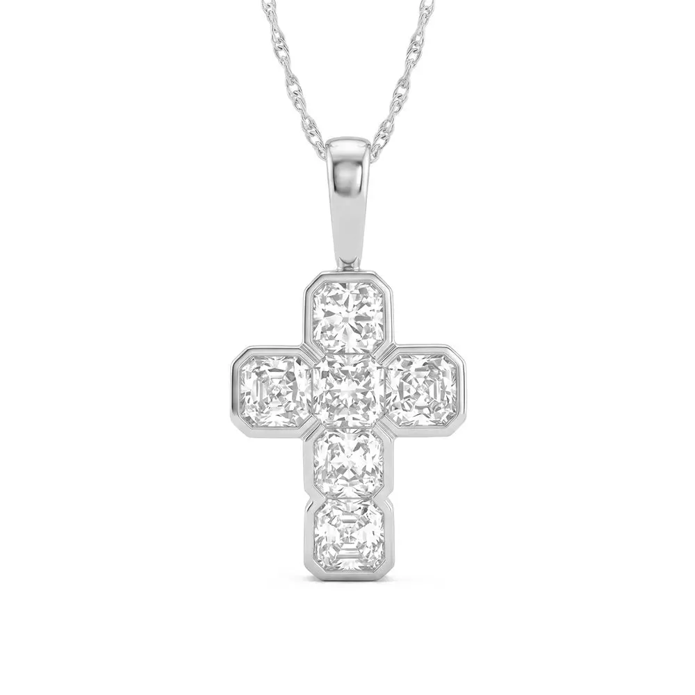 1.44ct 14K White Gold Lab Grown Diamond Necklace 18"