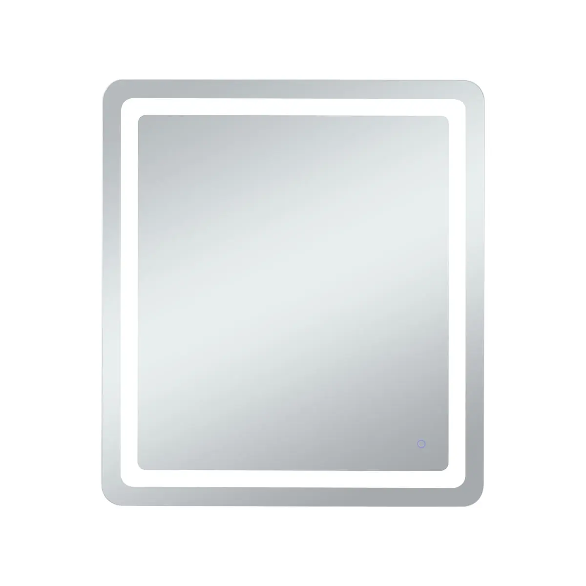 360 Stand Genesis Soft Edge LED Lit Mirror MRE33640, 36x40 in. Glossy White Light Metal Frame, Glossy Glass, Hanging Home Decor Mirror