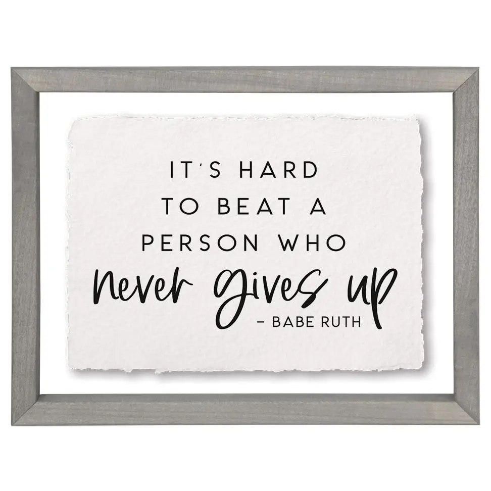 Sincere Surroundings. 14" Hard To Beat. Floating Frame Art.