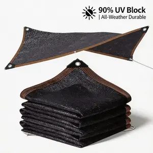 90% Blackout UV Resistant Canopy Mesh Shade Cloth, Black 10x13ft Shade Net with Reinforced Rivets for Outdoor Camping, Garden Use (Home Supplies)