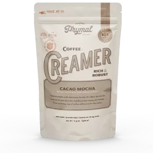 Prymal Cacao Mocha Sugar-Free Coffee Creamer Powder - Natural, Real Cocoa, No Seed Oils, Non-GMO, Gluten-Free, Made with MCT Oil & Coconut Milk