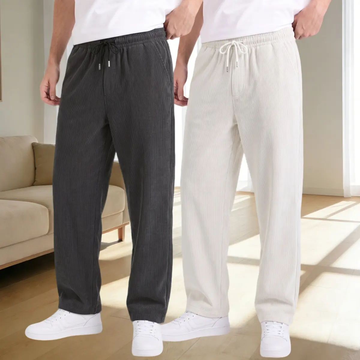 Men's Ice Silk Fabric Casual Outdoor Active Pants - Comfortable Stretch, Ultra-Soft Cooling, Lightweight, Silky Smooth Tapered Lounge Joggers for Summer Home & Daily Streetwear | Menswear
