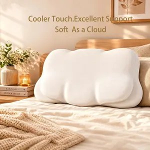 Cloud Contour Memory FoamPillow - Ergonomic Cervical Pillow +Dual-Height Memory，Memory Foam withCooling Pillowcase Breathable and Skin Friendly, Adjustable Ergonomic Contour OrthopedicPillow with Cervical Support for Side,Backand Stomach Sleepers