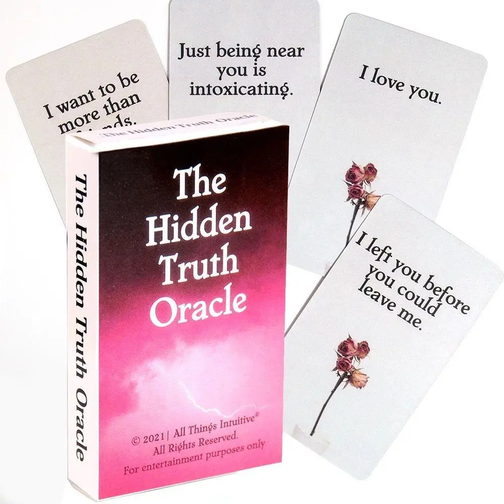 The Hidden Truth Oracle Card Game, 1 Box English-Language Tarot & Oracle Card Deck, Fun Party Game for Adults & Party Entertainment Supplies, Tarot Cards, Card Set, Cards Games
