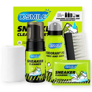 X-SMILE Shoe Sock Deodorant Cleaning Set (5 Pieces) Sports Shoes White Shoes Dry Cleaner No Rinse Ball Shoes Wet Wipes Sock Deodorant Spray Combo